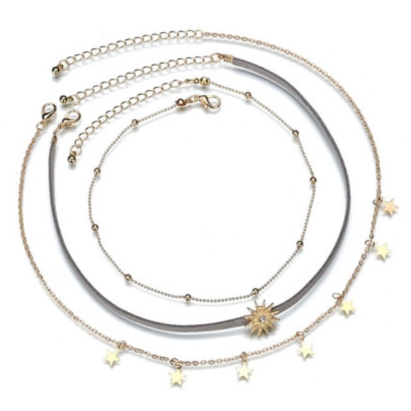 Starburst & Stars Choker Necklace - Picture 4 of 4